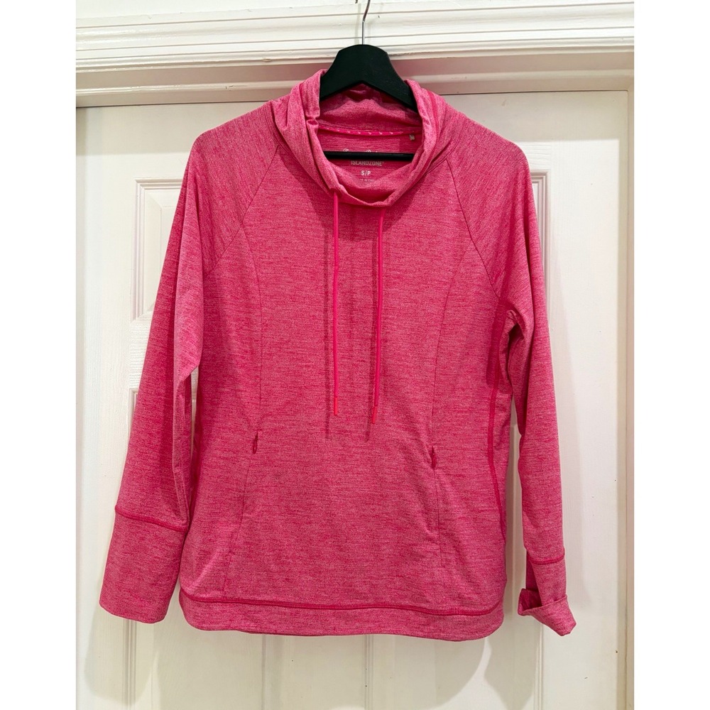 Tommy Bahama IslandZone Women's Pink Pullover Hoodie Cowl Neck Pockets S